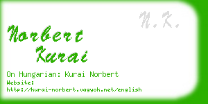 norbert kurai business card